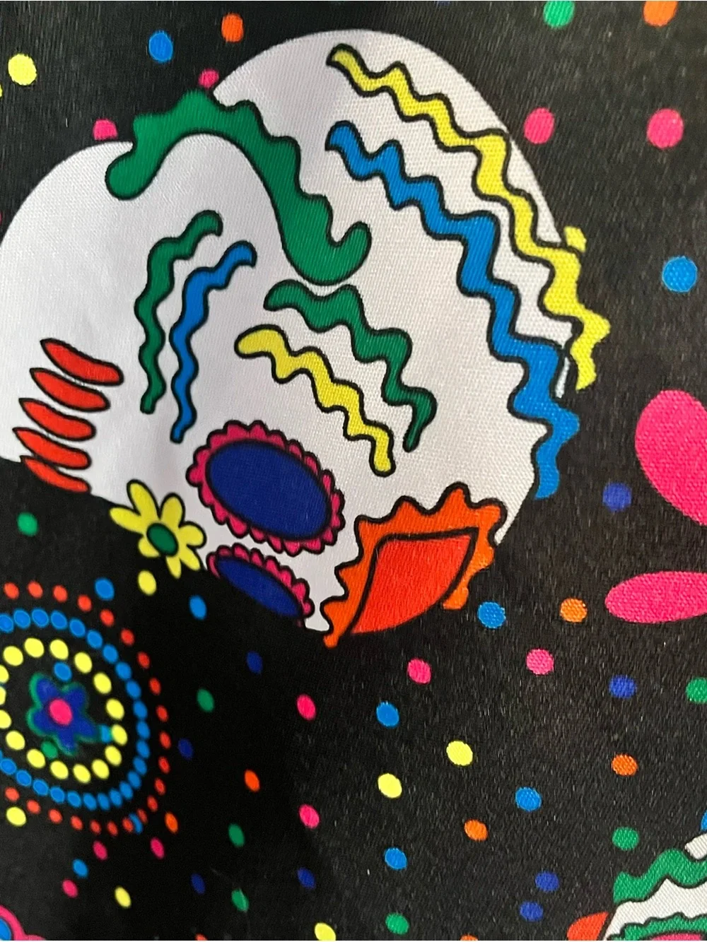 Brand new Day of the Dead Skull Fabric One piece of  10.50 yards a 59” wide